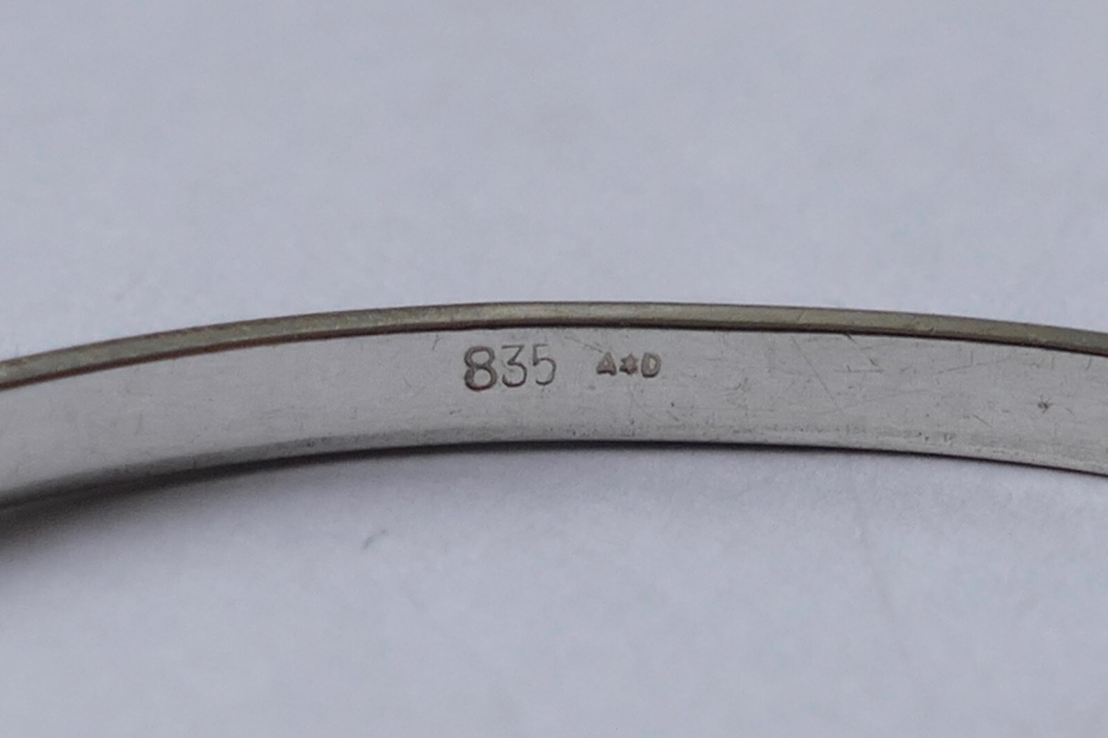 Bangle Andreas Daub simple timeless 835 silver vi… - image 4