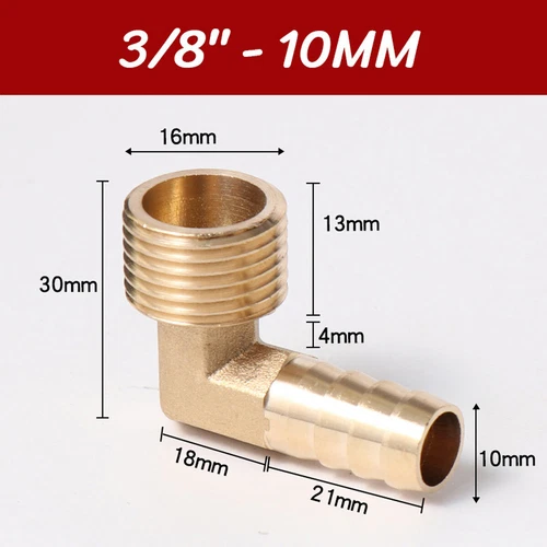 Messing Schlauchtülle mit Aussengewinde 90°Winkel Schlauchanschluß Schlauchnippe - Bild 22 von 48
