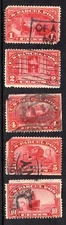 US Stamp Scott #Q1, Q2, Q4, Q5, Q6, Parcel Post, Used, SCV$11.10
