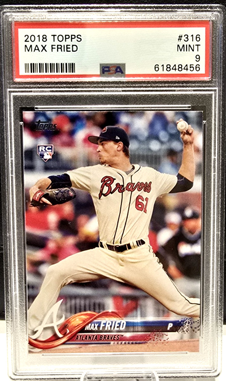 MAX FRIED RC 2018 Topps Max Rookie Baseball #316 PSA 9 Mint Atlanta Braves P ⚾️
