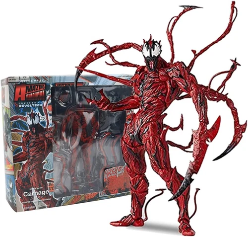 Red Venom Carnage Action Figure Movable Characters Model Statue Toys Collectible - Picture 1 of 13