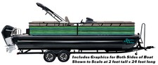 Teal Blue Green Wood Planks Vinyl Decal Graphic Wrap Pontoon Fishing Bass Boat