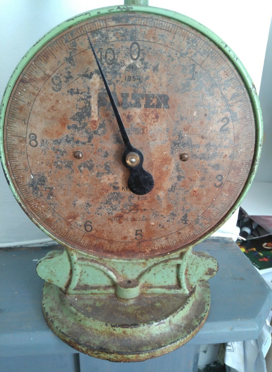 Vintage Cast Iron Salter No 50 Kitchen Scales Green 10lb | eBay