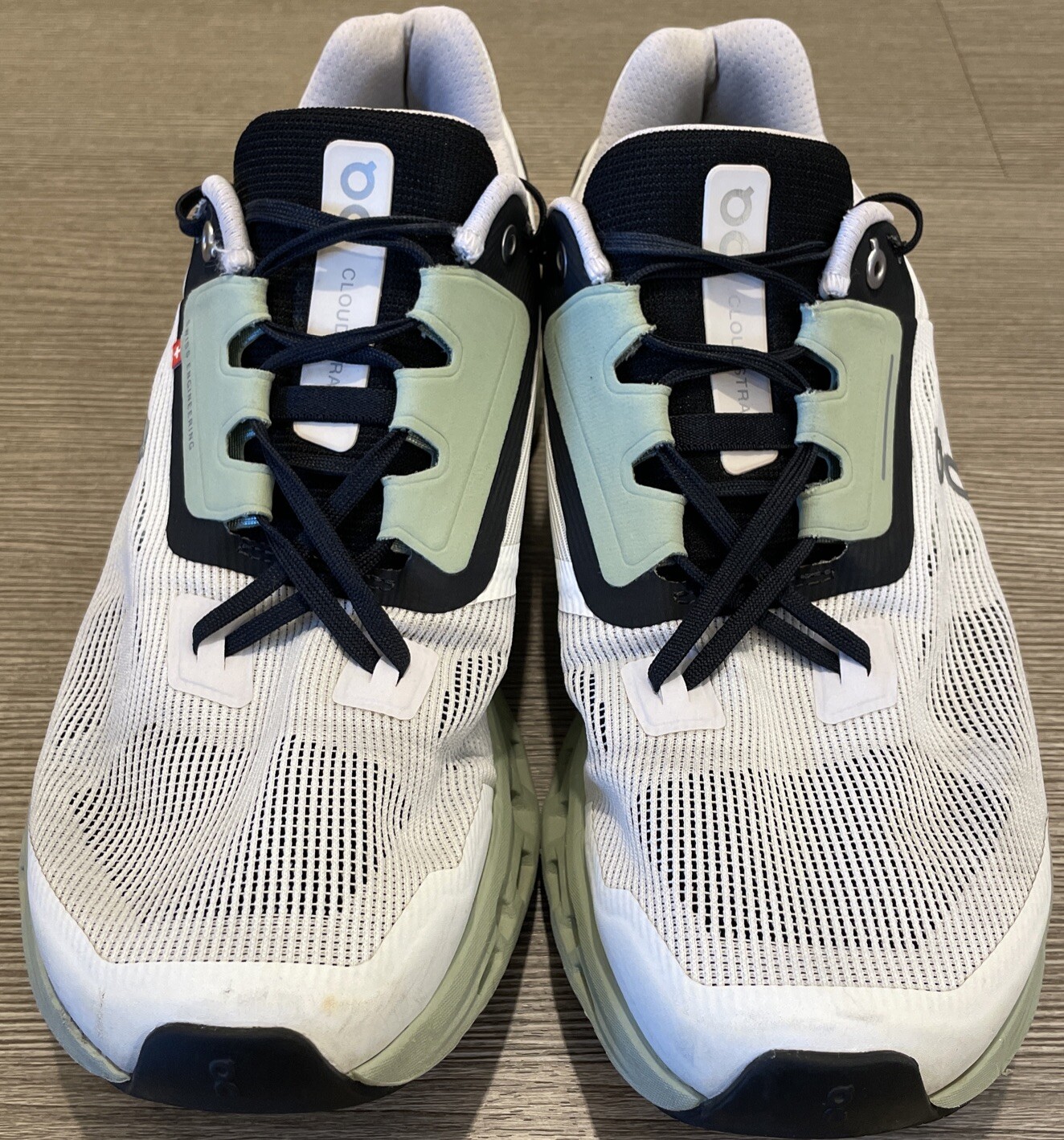 On Cloud Shoes Cloudstratus Helion Womens Size 11 White Green Running Sneakers eBay