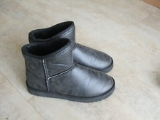 Kurze Esprit Uma Boots, warme Winter-Stiefeletten, Schwarz Gr.37 - Schlupfschuhe