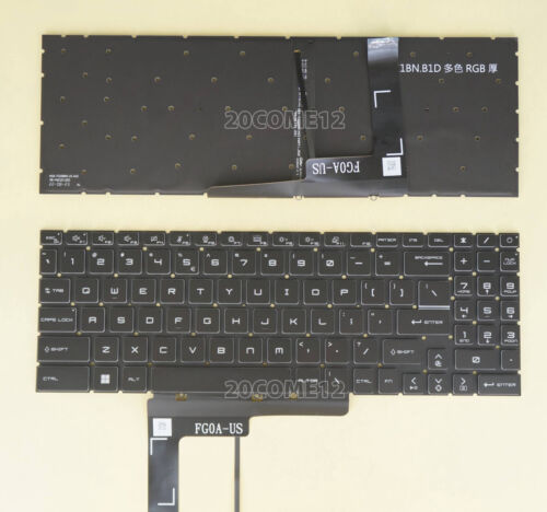 NEU für MSI Pulse GL66 11UEK GL66 11UDK GL66 11UCK Tastatur RGB hintergrundbeleuchtet USA - Bild 1 von 2