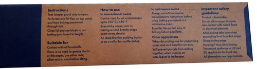 Baking Parchment Cutter box 450mm X 50m Greaseproof Paper Prowrap Non Stick 18" - Picture 2 of 2