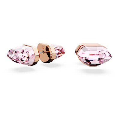New SWAR0VSKI Crystal Lucent Blue Earrings Rose Gold Plated  5626603-