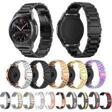 For Samsung Galaxy Watch 3 45mm 46mm Gear S3 Stainless Steel Link Band Strap 22