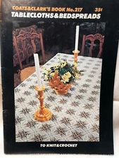 Vtg Coats & Clark Book No. 217 Tablecloths and Bedspreads Patterns Leaflet A81