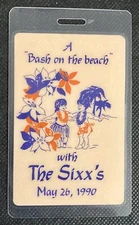 Nikki Sixx (Mötley Crüe) / Brandi Brandt 1990 Wedding Reception Laminated Pass N