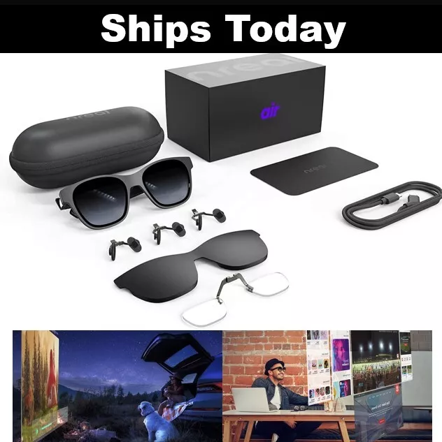 XREAL (Nreal) Air Glasses Black AR VR Glasses Smart Glasses NRー7100RGL 2023 New
