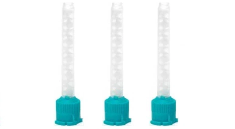 HOUSE BRAND Dental Impression Mixing Tips for Heavy Body - 48 pcs, Teal - 6.5 mm 1:1 Ratio