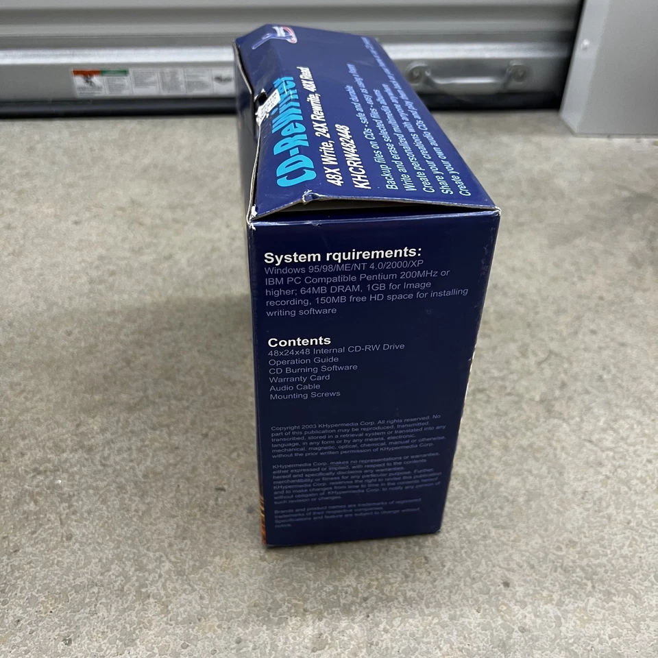 K Hypermedia CD-ReWriter 48X Write 24X Rewrite 48X Read KHCRW482448 - Image 3 of 4