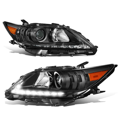 Fit 13-15 Lexus ES300h/ ES350 Black Amber Projector Headlight