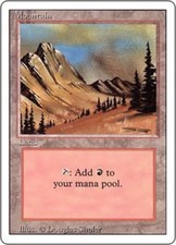 Mountain (Dirt) - Revised Edition # MTG Magic The Gathering