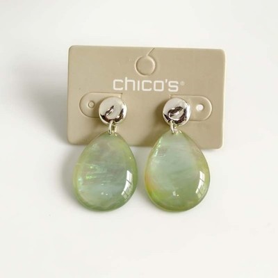 New Chicos Resin Teardrop Drop Earrings Gift Chic Women Party Vacation Jewelry