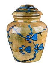 - Mango Wood  Resin Cremation Urn for Human  Pet Ashes - Dog Paw, Marble, W...
