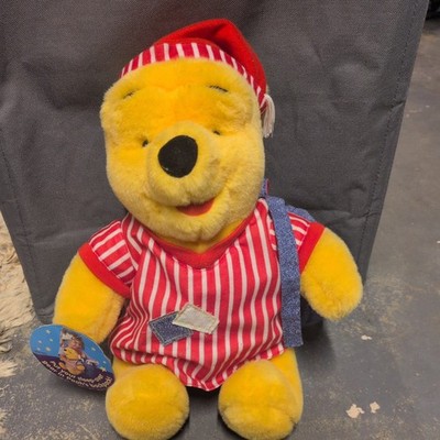 Vintage Disney  Winnie The Pooh 1998 ''Pajama Fun Sleepover Plush Backpack'' New