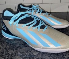 Adidas X Crazyfast Messi.3 Mens Indoor Soccer Sneakers Silver Blue Size 11
