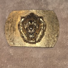 Vintage Anne Klein Gold Tone Lion Belt Buckle