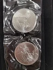 2014  American Eagle's 1 oz Fine Silver Coins .999 LOT OF 2 Excellent Condition