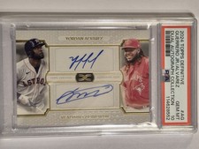 Yordan Alvarez/Vladimir Guerrero Jr 2024 Topps Definitive Dual Auto #3/35 PSA 10