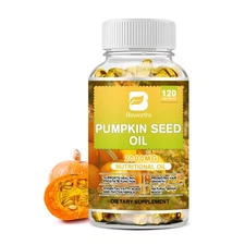 Pumpkin Seed Oil Capsules 2000mg Cold Pressed for Prostate & Urinary Health