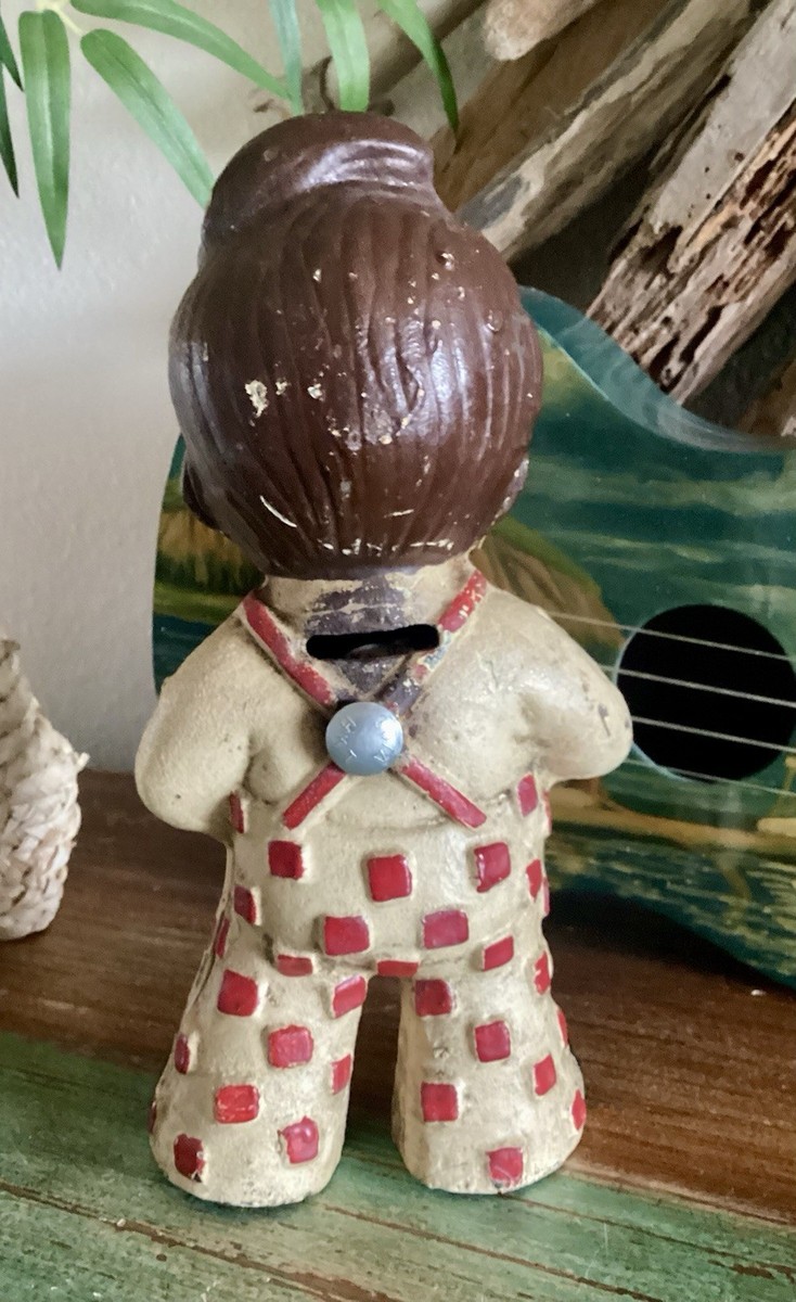 Vintage Bobs Big Boy Piggy Bank - Cast Iron Collectable Americana