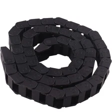 10mm x 20mm 1M Open On Both Side Plastic Towline Cable  Carrier Drag Chain Black