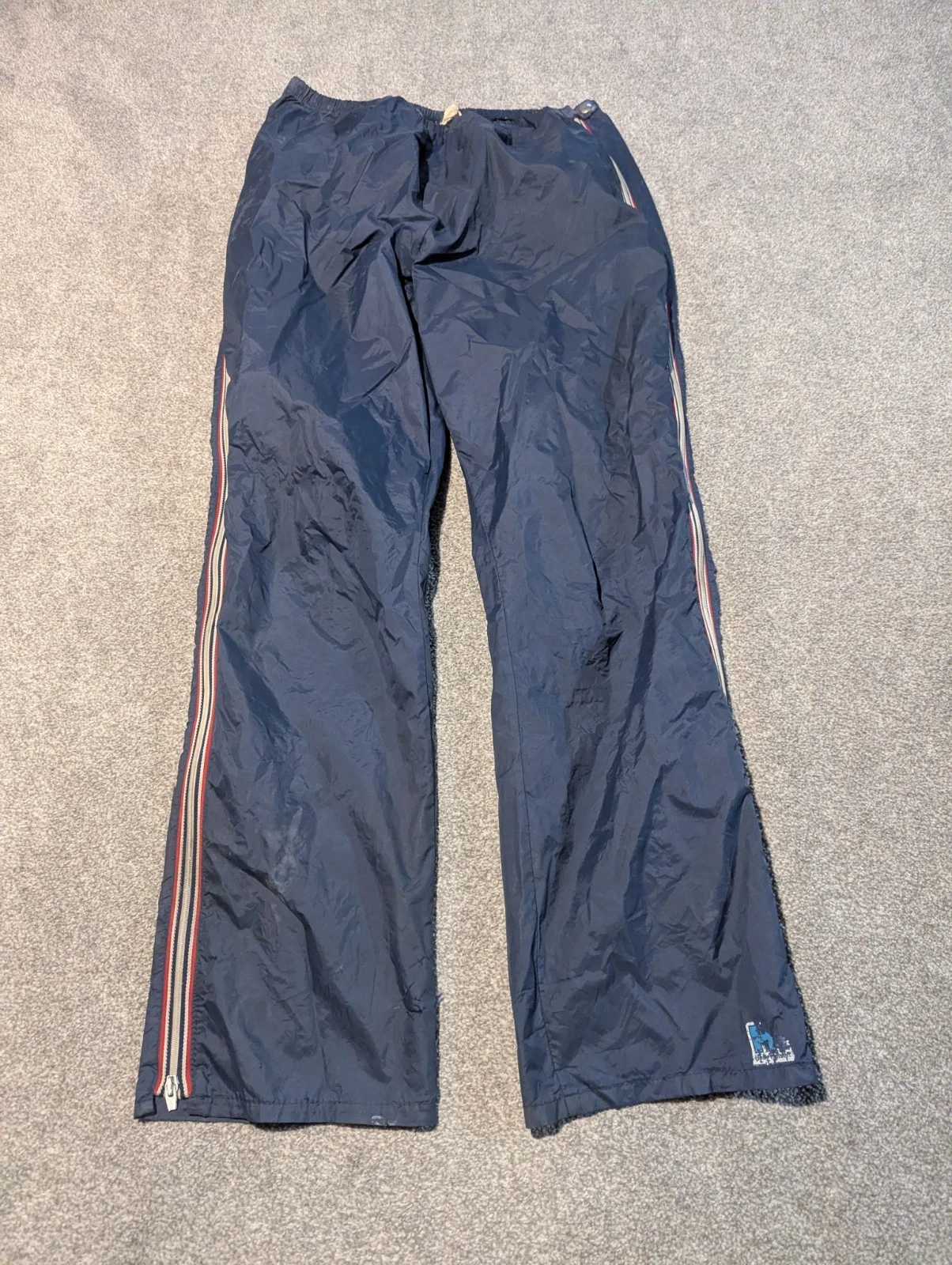 Vintage Helly Hansen Track Pants Mens Large Blue 70s 80s Full Size Zip Wind