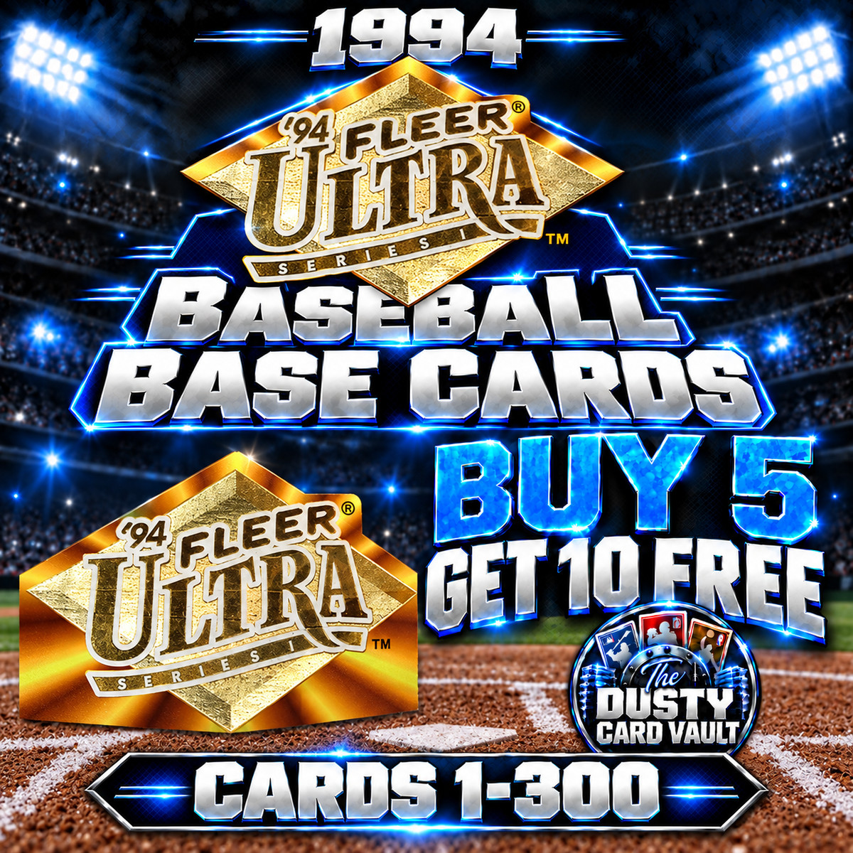 1994 Fleer Ultra Baseball Cards 1-300 - Pick Your Card ⚾BUY 5 GET 10 FREE⚾