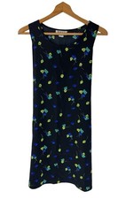 Vintage Y2K Floral Mini Dress Sz Medium 90s Spring Summer Vacation Garden