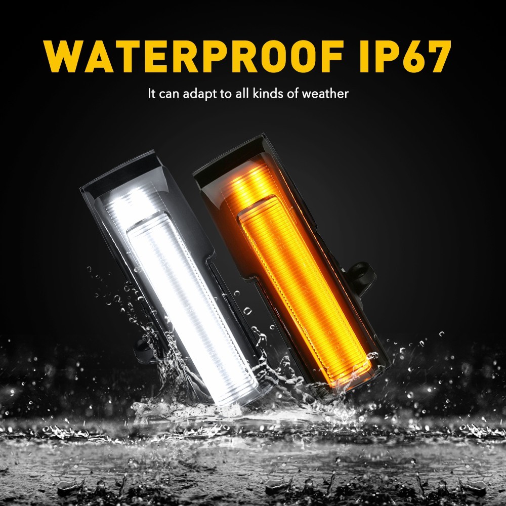 Switchback LED Side Mirror Light Dynamic Turn Signal Fit for 2015-2020 Ford F150