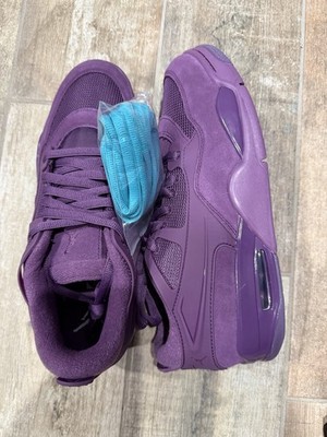Nike Air Flight 89 Men s Mid Top Lace-Up Basketball Sneakers Purple Rubber Sole