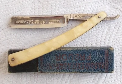 Rasoir FREDOR exra A.GRISSOLANGE Garanti THIERS, coupe-chou ancien, étui - Photo 1/4