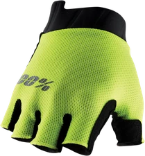 100% 10024-00005 Exceeda Short Finger Gloves - Fluorescent Yellow - Small