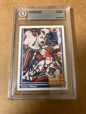Autographed 1991 Upper Deck Aeneas Williams Cardinals Rookie Card BAS Beckett. rookie card picture