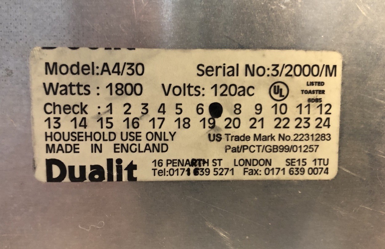 Dualit 4 Slice Toaster 120v 1800w Made In England Rare Yellow Chrome 