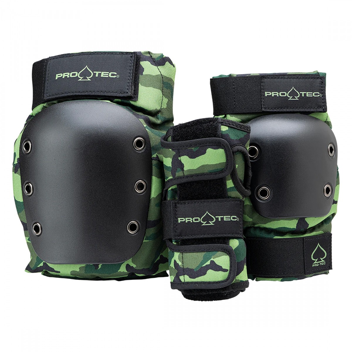 Youth Camo Protective Bike Pad Set with Nylon, EVA Padding, & Reusable Mesh Bag