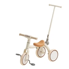 4-in-1 Toddler Tricycle with Adjustable Push Handle for 1-4 Year Old,Birthday...