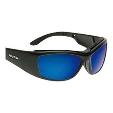 Ugly Fish Warhead Motorbike Sunglasses Matt Black With Revo Blue Lenses