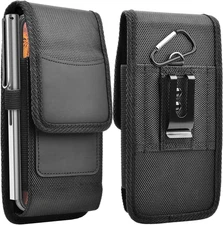 Cell Phone Holster for Samsung S25 FE S24 Ultra A16 Nylon Pouch Belt Holder Case