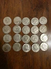 Full Roll of 20 Kennedy Half Dollars 40% Silver $10 Face 1966-1969
