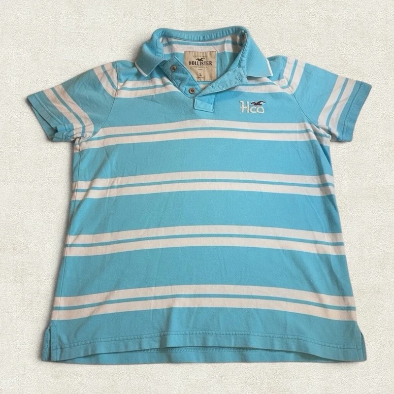 Vintage Hollister Striped Polo Shirt Men