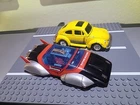 Vintage 1984 Super Gobots Bug  Yellow VW Beetle Bandai & Future Machine Tonka.