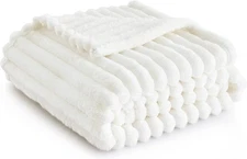 White Throw Blanket – Cozy Couch Blanket for Women