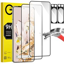 For Google Pixel 10 9 8 7 6 Pro Tempered Glass Screen Protector/Camera Lens set