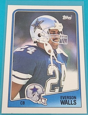 1988 Topps    #268 Everson Walls Dallas Cowboys Football Card E6
