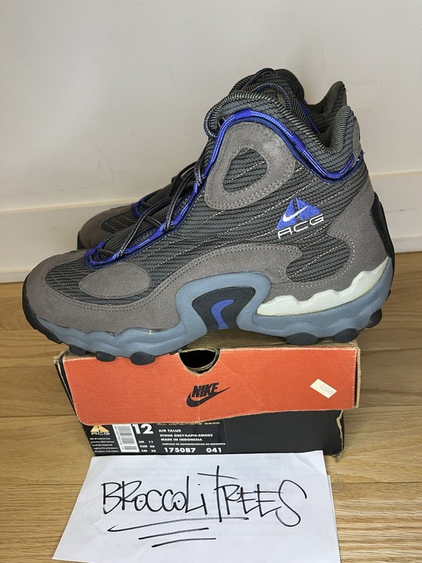 Nike Air Talus ACG Sz 12 Vintage Gray Blue 1996 With Box Lava Sertig